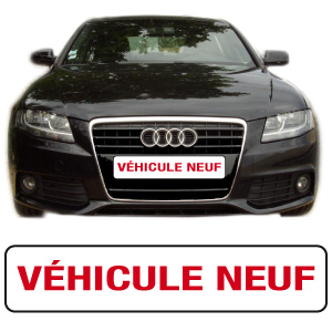 Cache-plaque "vehicule neuf" par webbycom