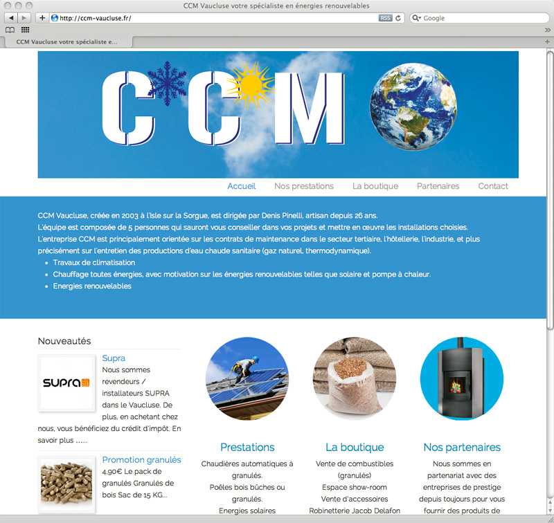 Site internet de CCM Vaucluse par Webbycom