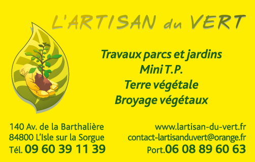 Carte de visite L'Artisan du Vert