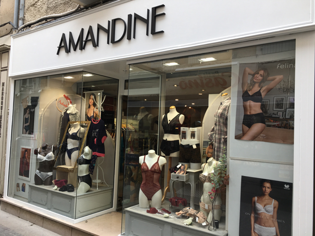 lettres en relief Amandine Lingerie par webbycom