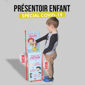 présentoir pour gel hydroalcoolique par webbycom