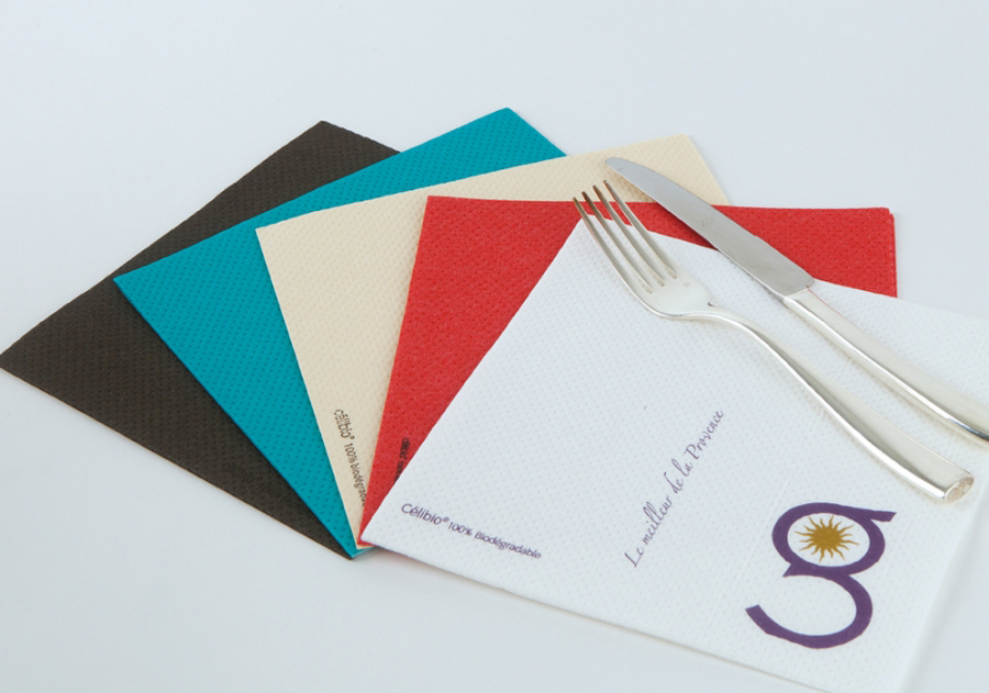 Serviette papier imprimée pour restaurant par webbycom