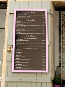 Menu ardoise pour restaurant